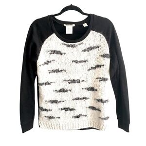 SCOTCH & SODA Black White Chunky Knit Sweater XS